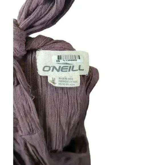 O'NEILL Womens Dark Mauve Sleeveless Jumpsuit Romper Ties in the Back Size M - Picture 10 of 11